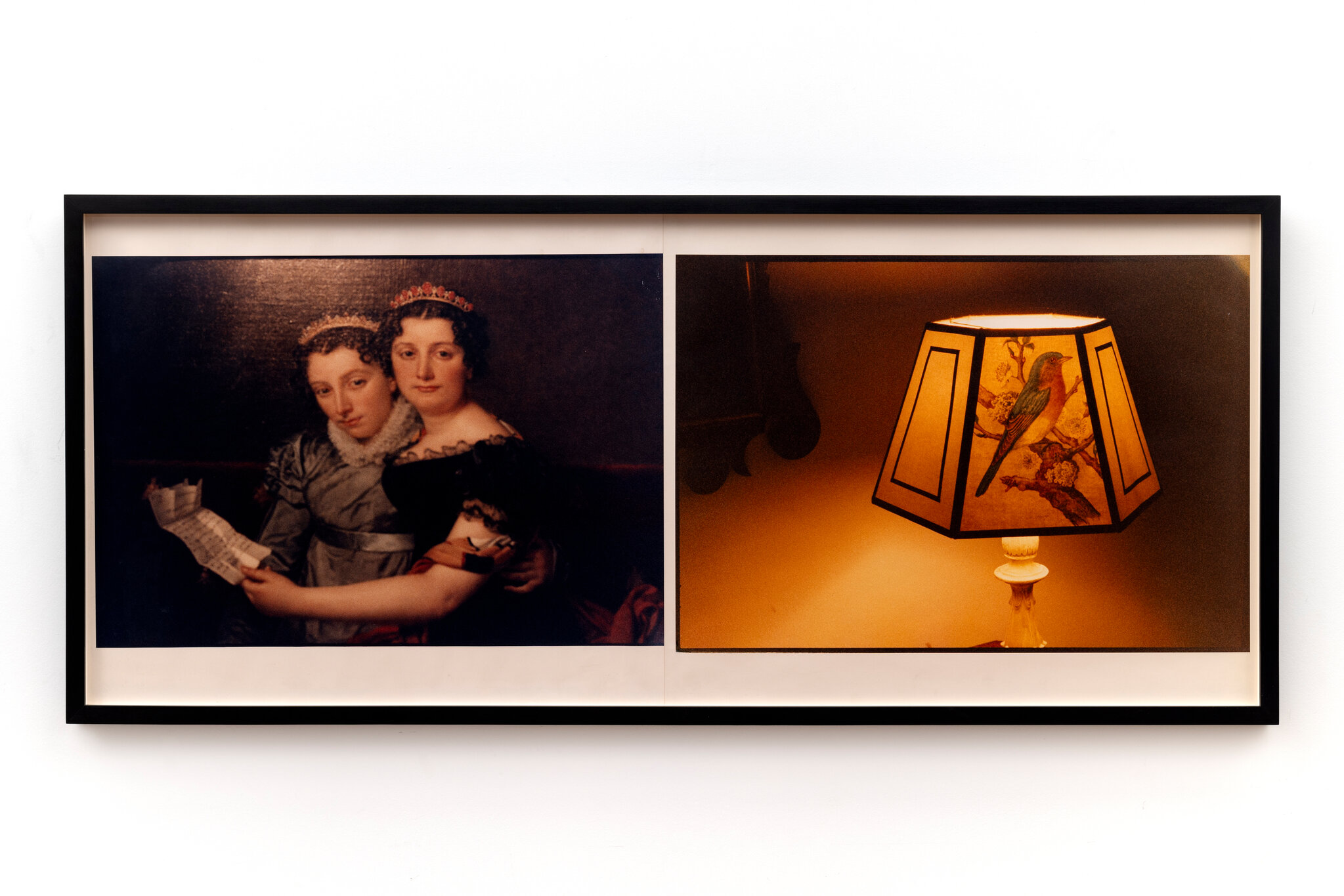Susan Brockman, The Bonaparte Sisters reading by a bird lamp, 1992