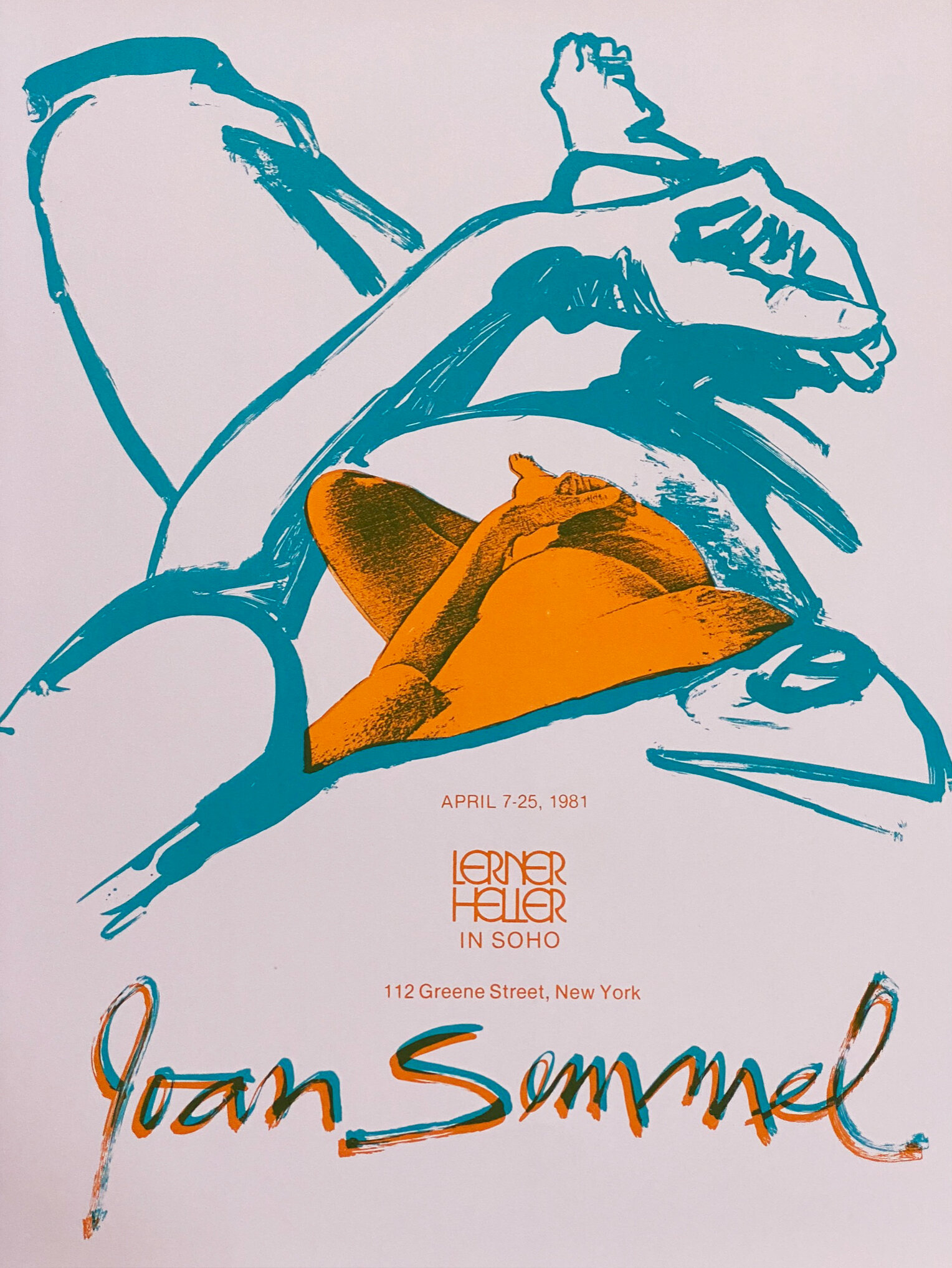 Joan Semmel, Lerner Heller exhibition poster, 1981